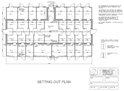 Kennel Design Setting Out Plan