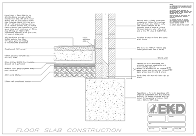 Kennel Design Floor Slab Construction Plan