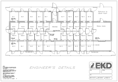 Kennel Design Engineer's Details Plan
